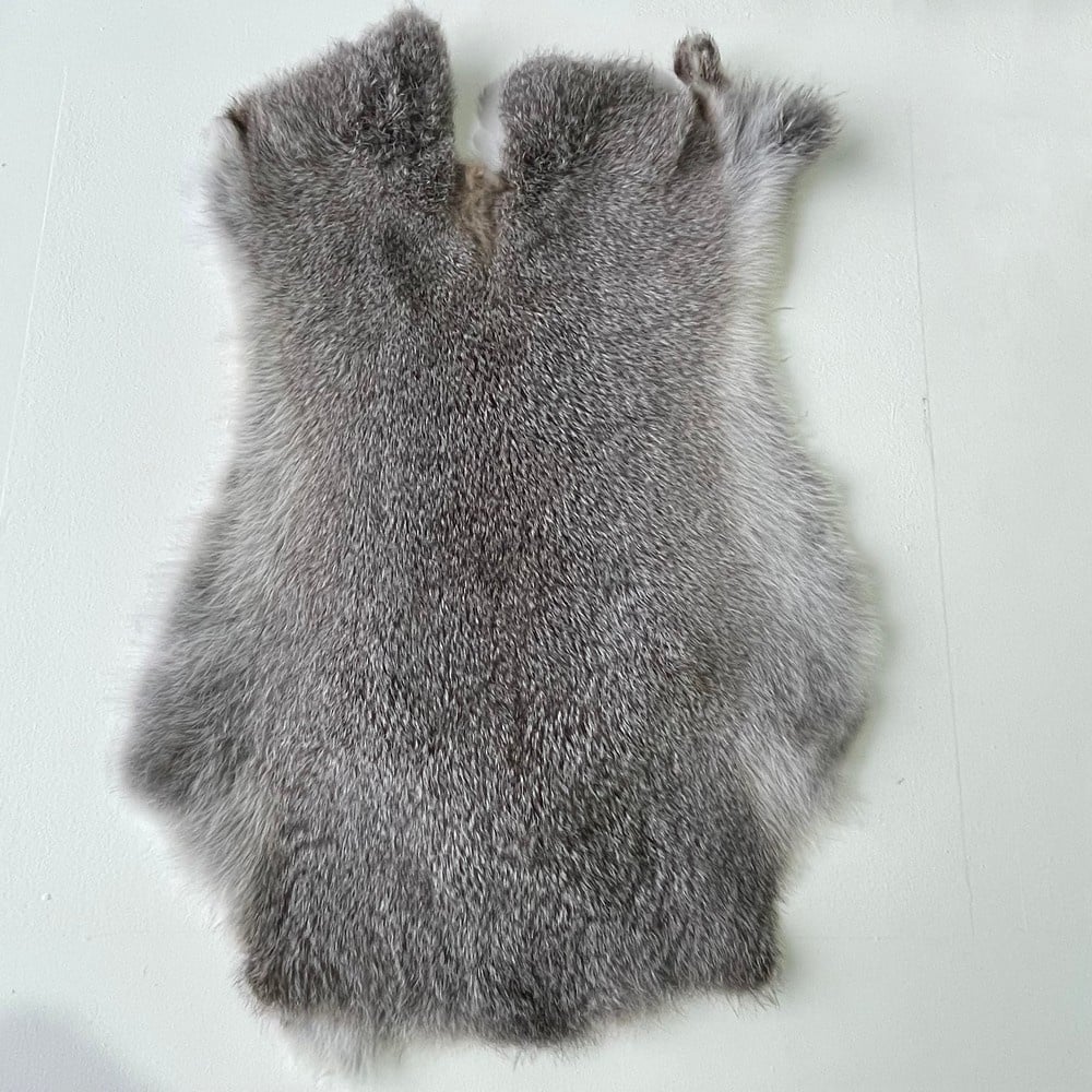 Lederstore Konijnenvacht grijs 50x35cm