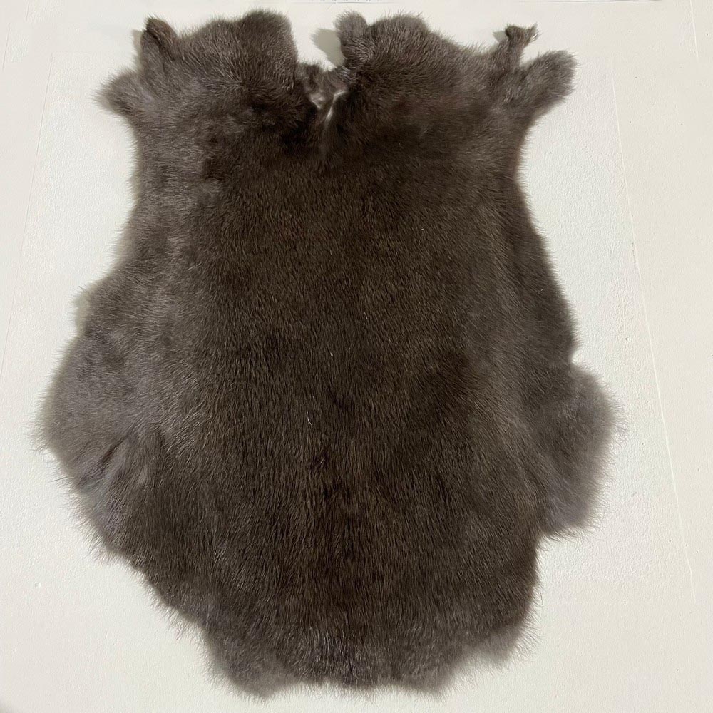 Lederstore Konijnenvacht donker bruin 50x35cm