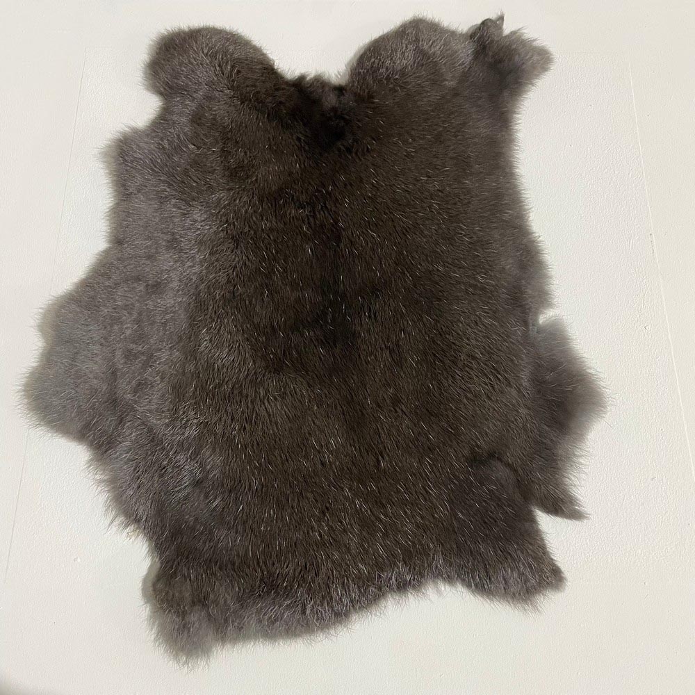 Lederstore Konijnenvacht donker bruin 50x35cm
