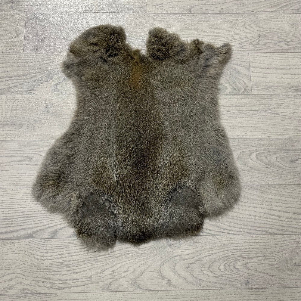 Lederstore Konijnenvacht bruin grijs 45x40cm