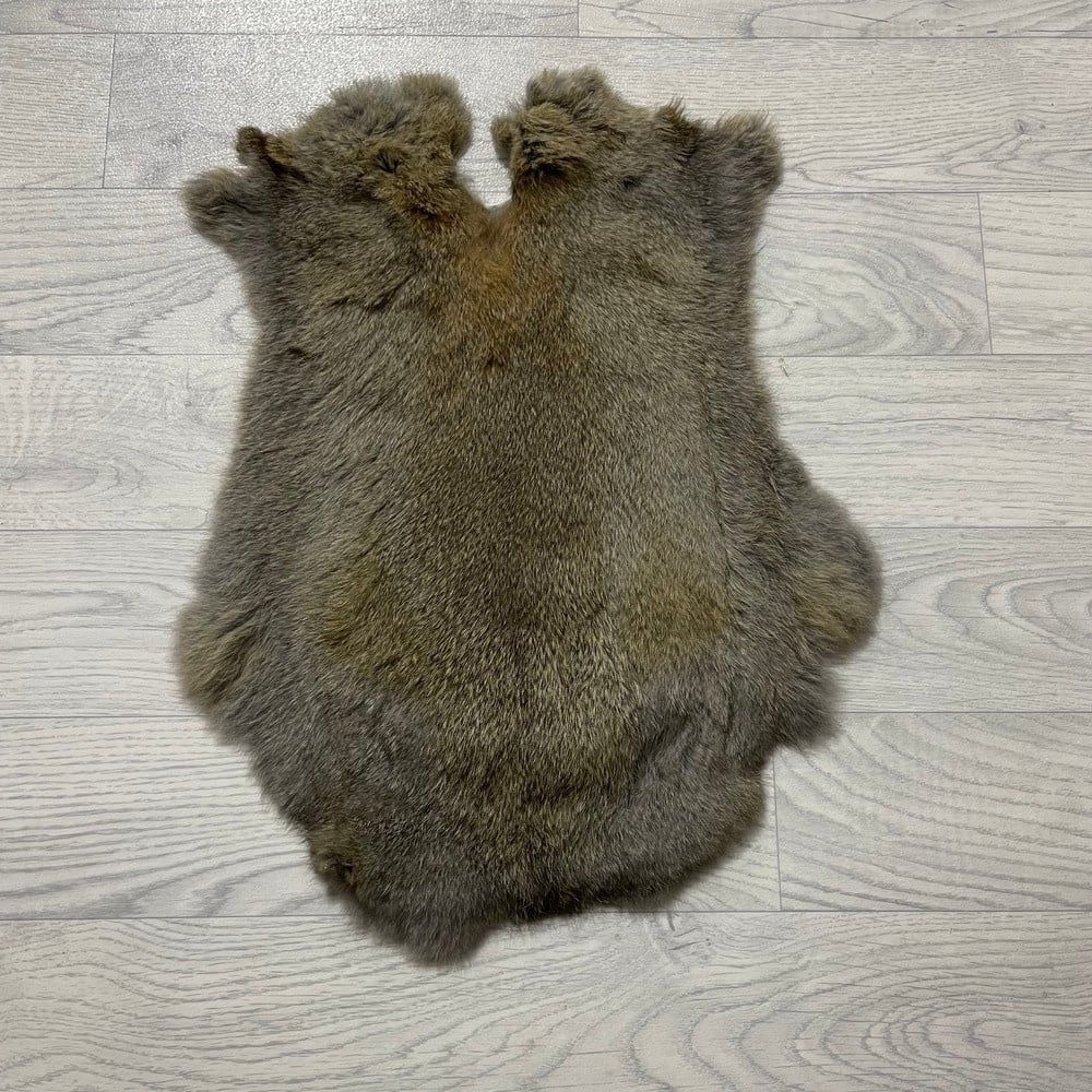 Lederstore Konijnenvacht bruin grijs 45x35cm