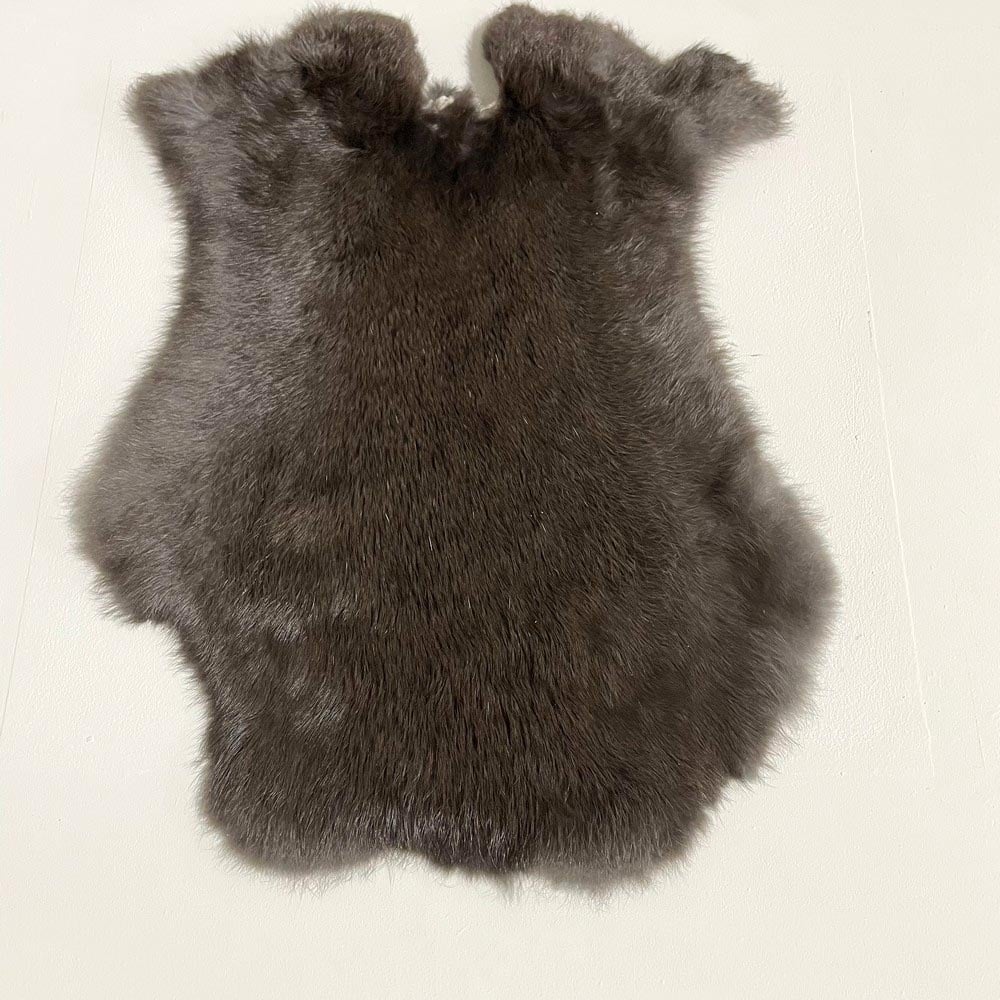 Lederstore Konijnenvacht donker bruin 50x35cm