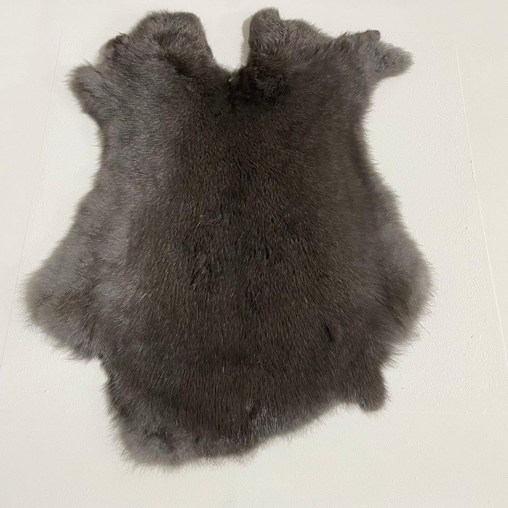 Lederstore Konijnenvacht donker bruin 50x35cm