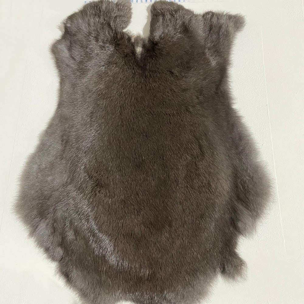 Lederstore Konijnenvacht donker bruin 55x40cm