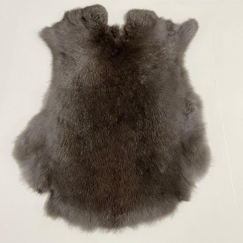 Lederstore Konijnenvacht donker bruin 50x35cm