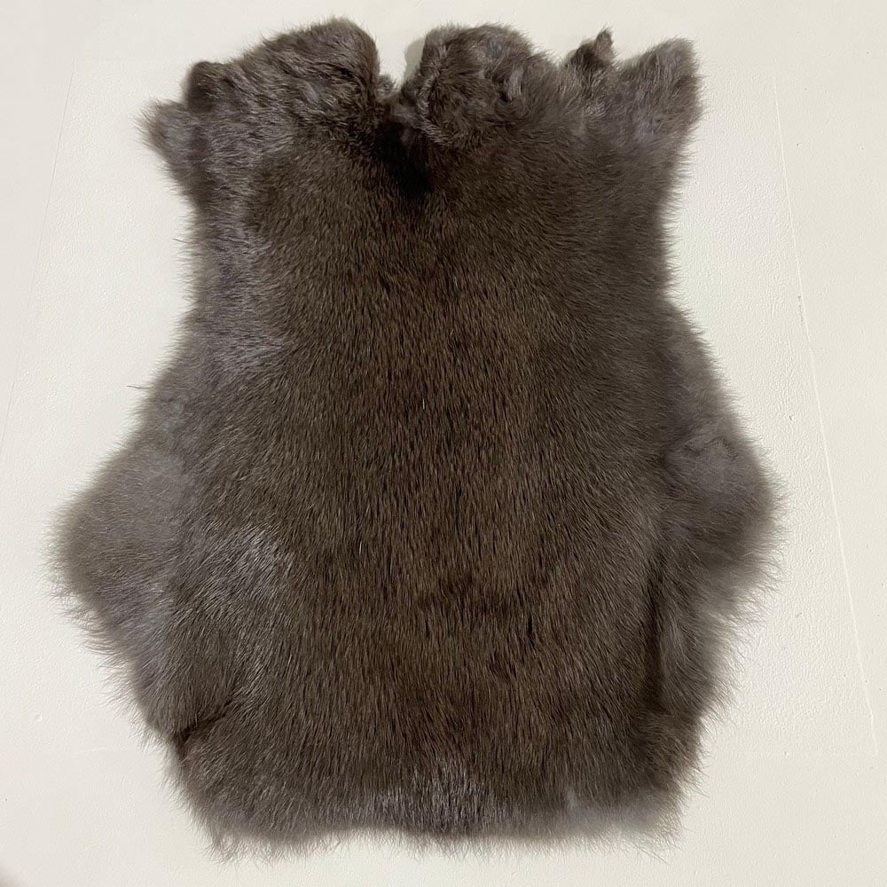 Lederstore Konijnenvacht donker bruin 50x35cm