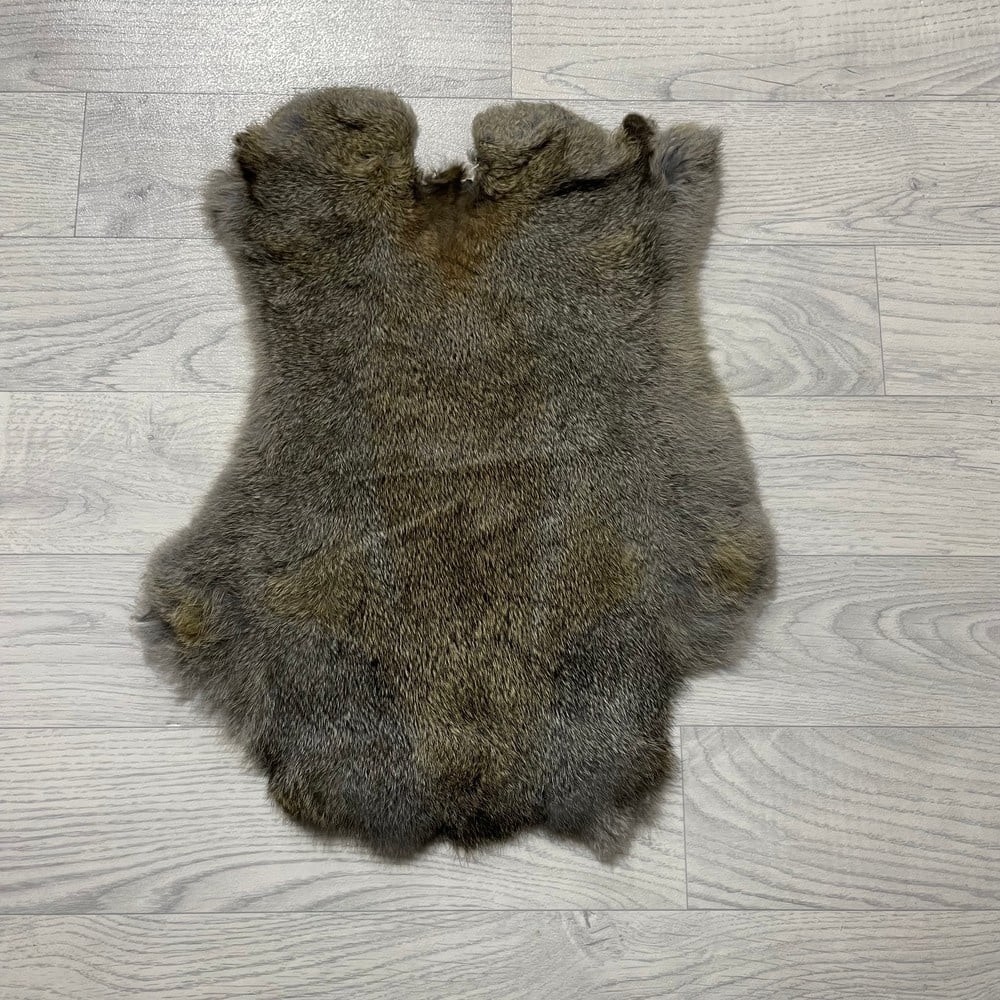 Lederstore Konijnenvacht bruin grijs 45x35cm
