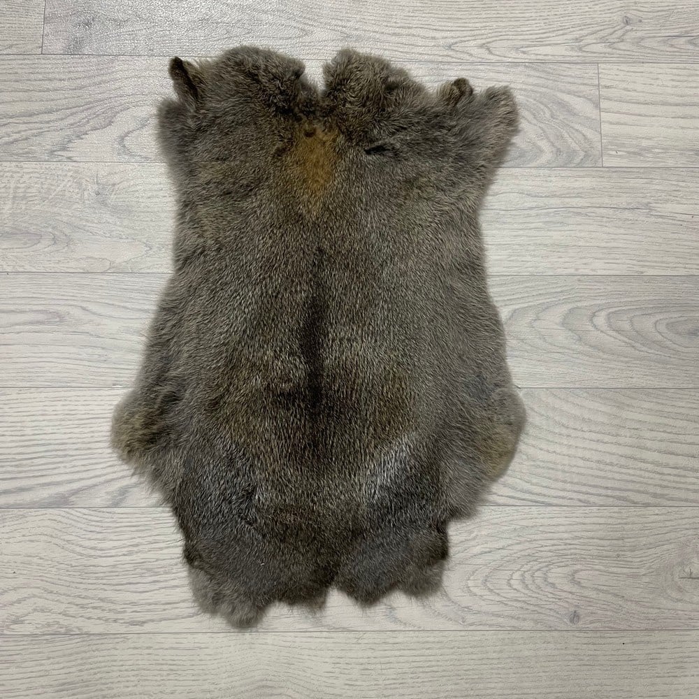 Lederstore Konijnenvacht bruin grijs 50x35cm