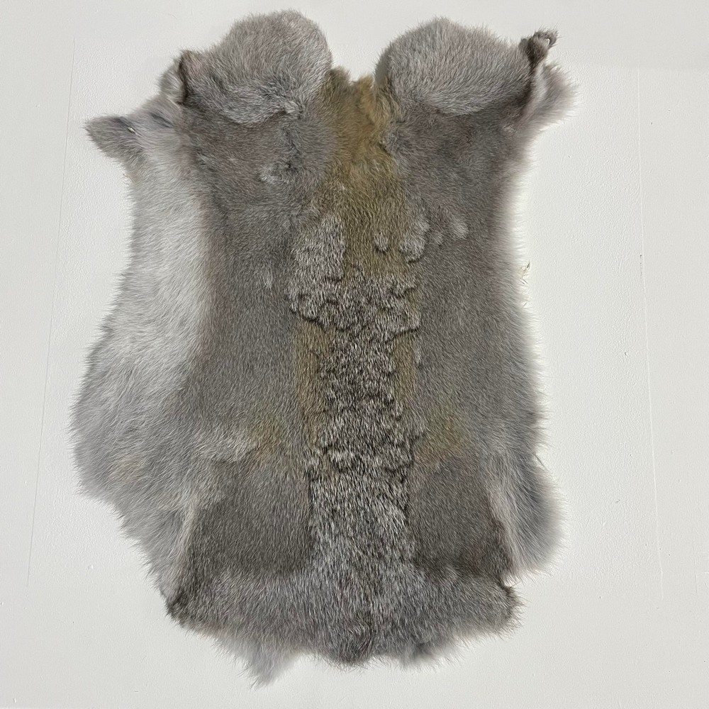 Lederstore Konijnenvacht grijs bruin 50x35cm
