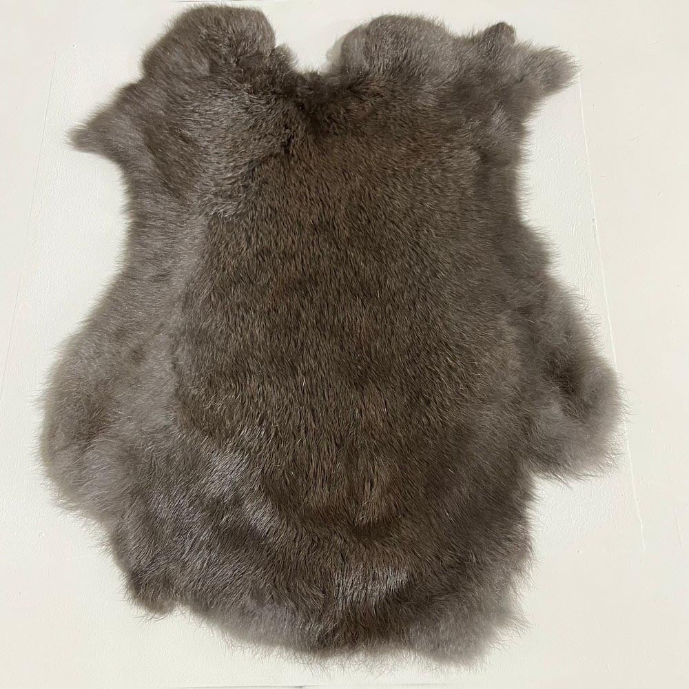 Lederstore Konijnenvacht donker bruin 55x40cm