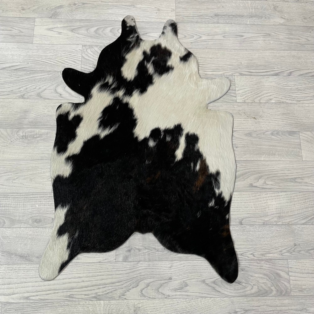 Lederstore Kleine koeienhuid bruin wit zwart (Normandiër) 90x60cm