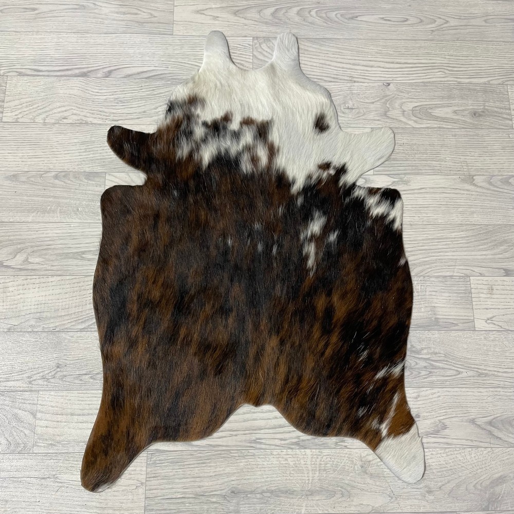 Lederstore Kleine koeienhuid bruin wit zwart (Normandiër) 90x60cm