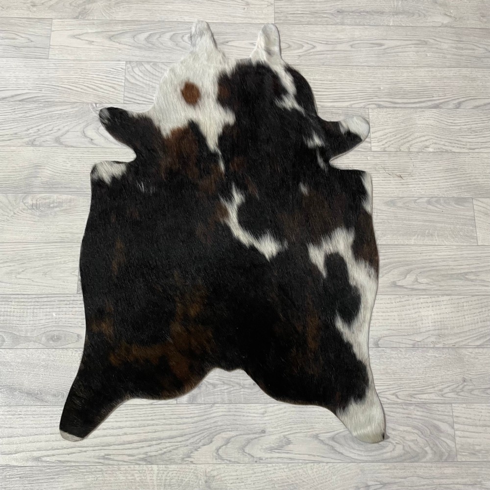 Lederstore Kleine koeienhuid bruin wit zwart (Normandiër) 90x60cm