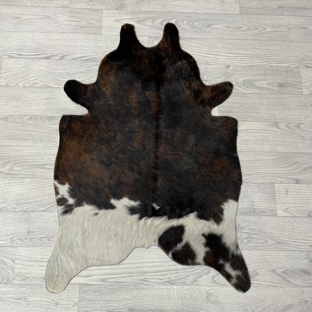 Lederstore Kleine koeienhuid bruin wit zwart (Normandiër) 90x60cm