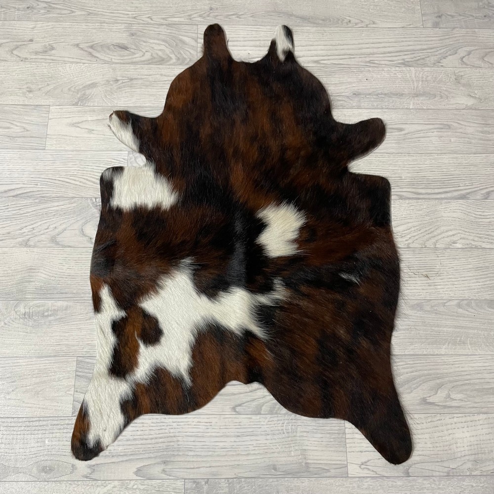 Lederstore Kleine koeienhuid bruin wit zwart (Normandiër) 90x60cm