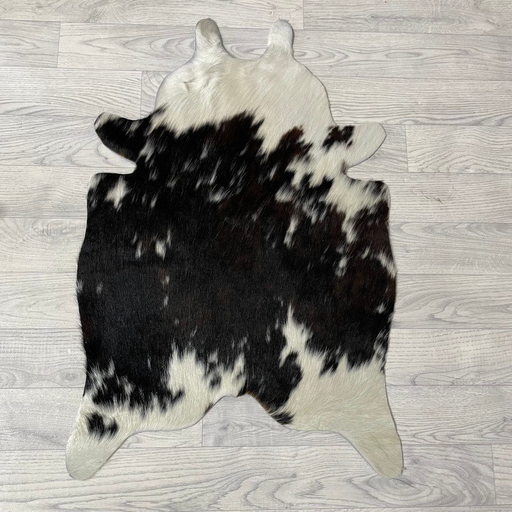 Lederstore Kleine koeienhuid bruin wit zwart (Normandiër) 90x60cm