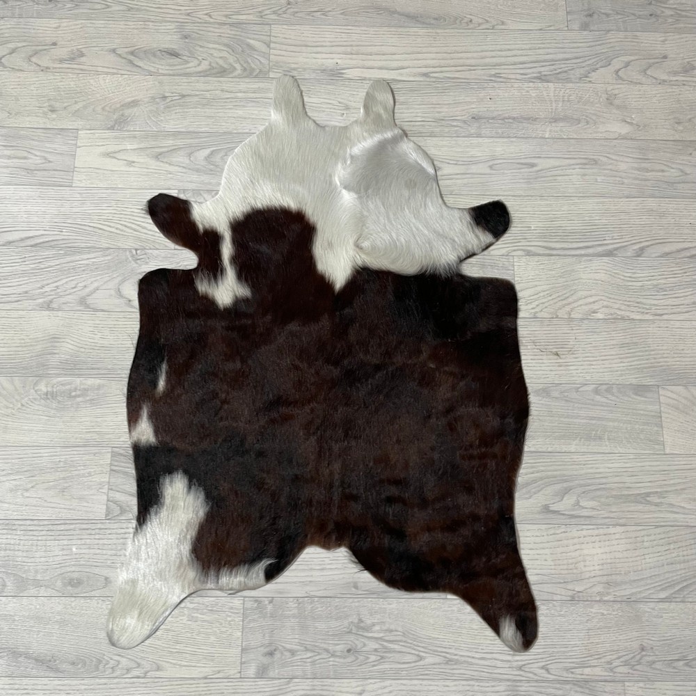 Lederstore Kleine koeienhuid bruin wit zwart (Normandiër) 90x60cm