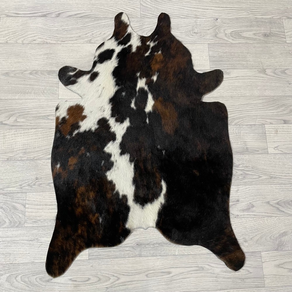 Lederstore Kleine koeienhuid bruin wit zwart (Normandiër) 90x60cm