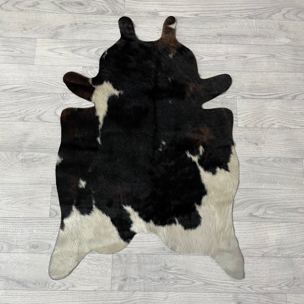 Lederstore Kleine koeienhuid bruin wit zwart (Normandiër) 90x60cm