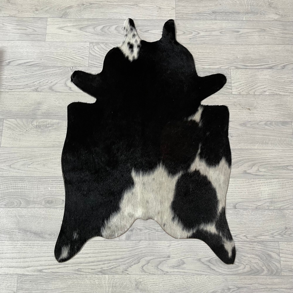 Lederstore Kleine koeienhuid bruin wit zwart (Normandiër) 90x60cm