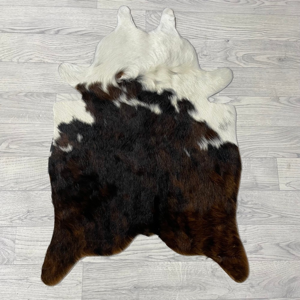 Lederstore Kleine koeienhuid bruin wit zwart (Normandiër) 90x60cm