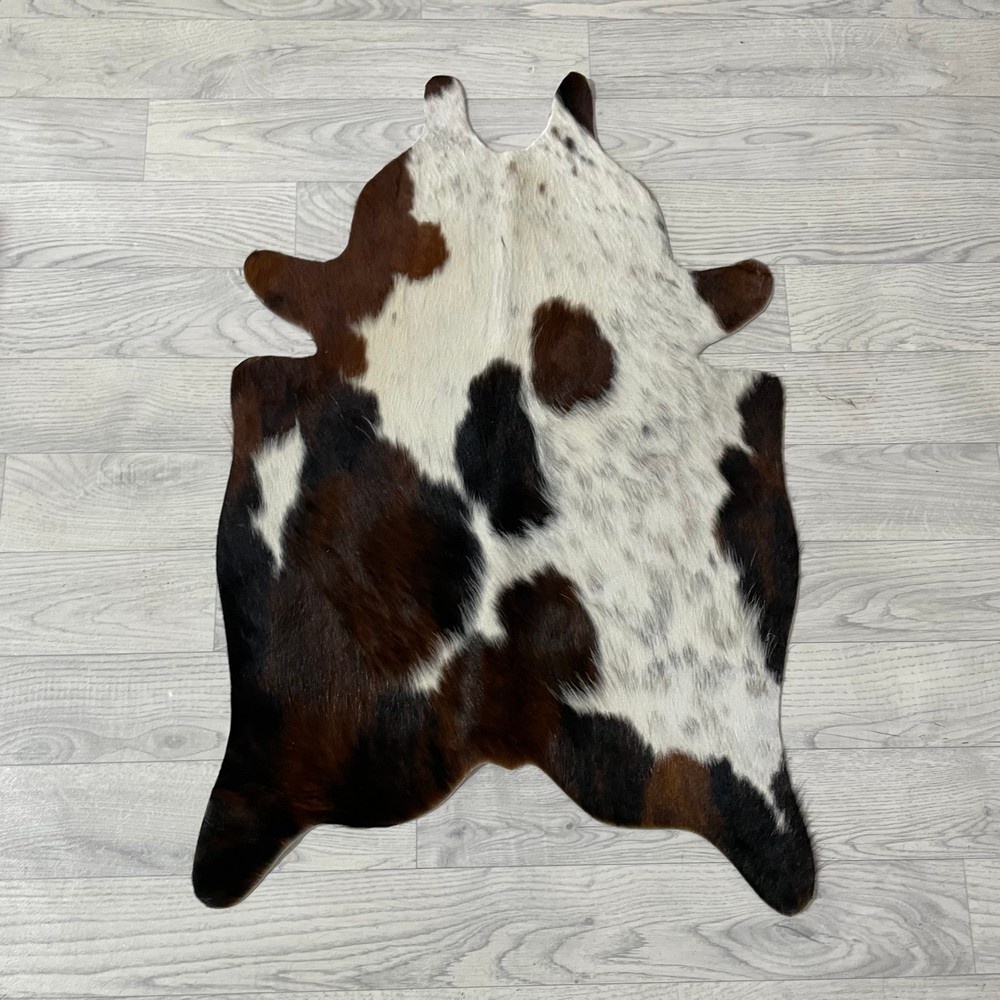 Lederstore Kleine koeienhuid bruin wit zwart (Normandiër) 90x60cm