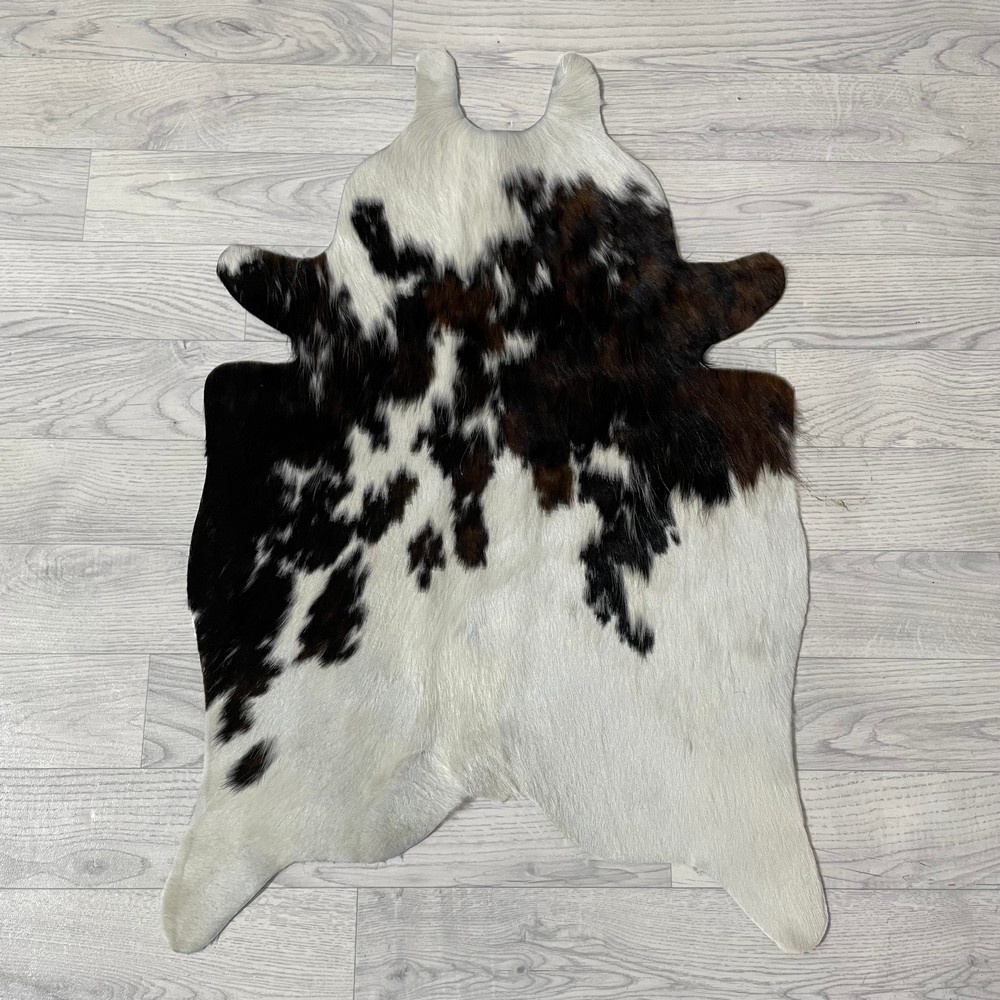 Lederstore Kleine koeienhuid bruin wit zwart (Normandiër) 90x60cm