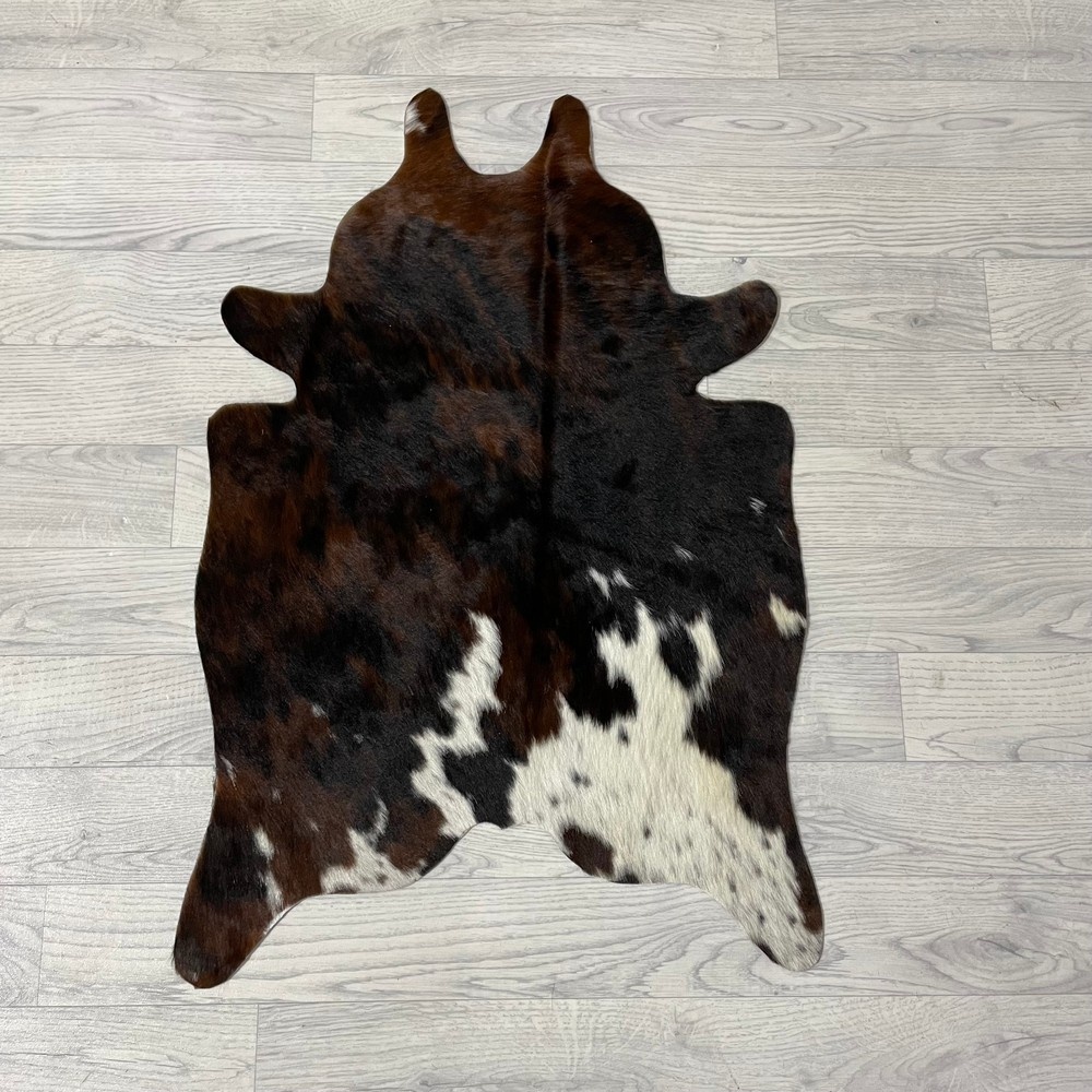 Lederstore Kleine koeienhuid bruin wit zwart (Normandiër) 90x60cm