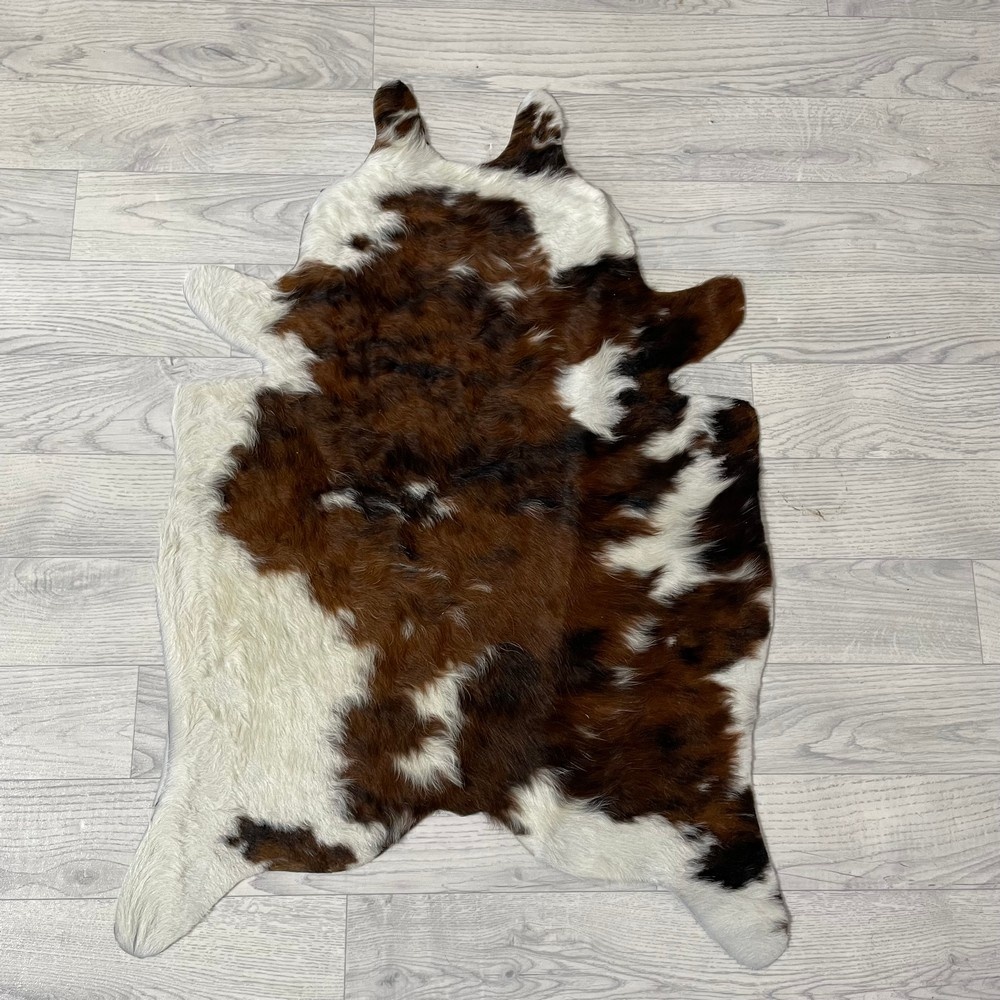Lederstore Kleine koeienhuid bruin wit zwart (Normandiër) 90x60cm
