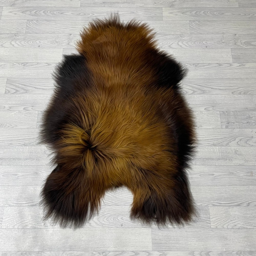 Lederstore IJslander schapenvacht bruin zwart 105x70cm M