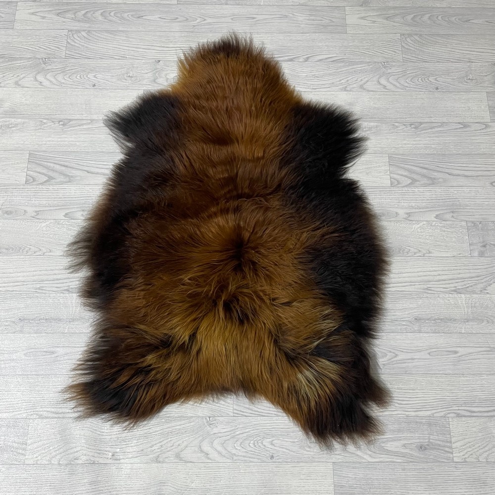 Lederstore IJslander schapenvacht bruin zwart 100x70cm M