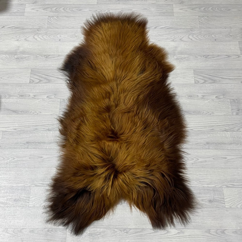 Lederstore IJslander schapenvacht bruin 120x70cm L