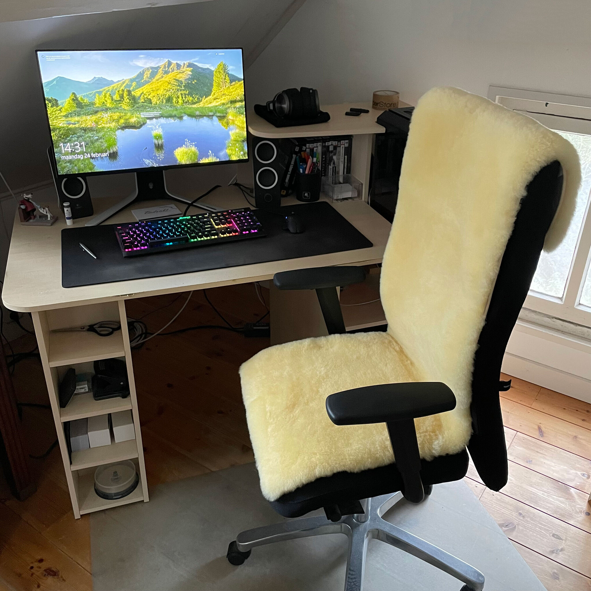 Lederstore Schapenvacht medicinaal plaid 135x45cm