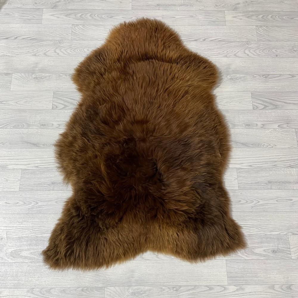 Lederstore Schapenvacht Scandinavian bruin 120x85cm L