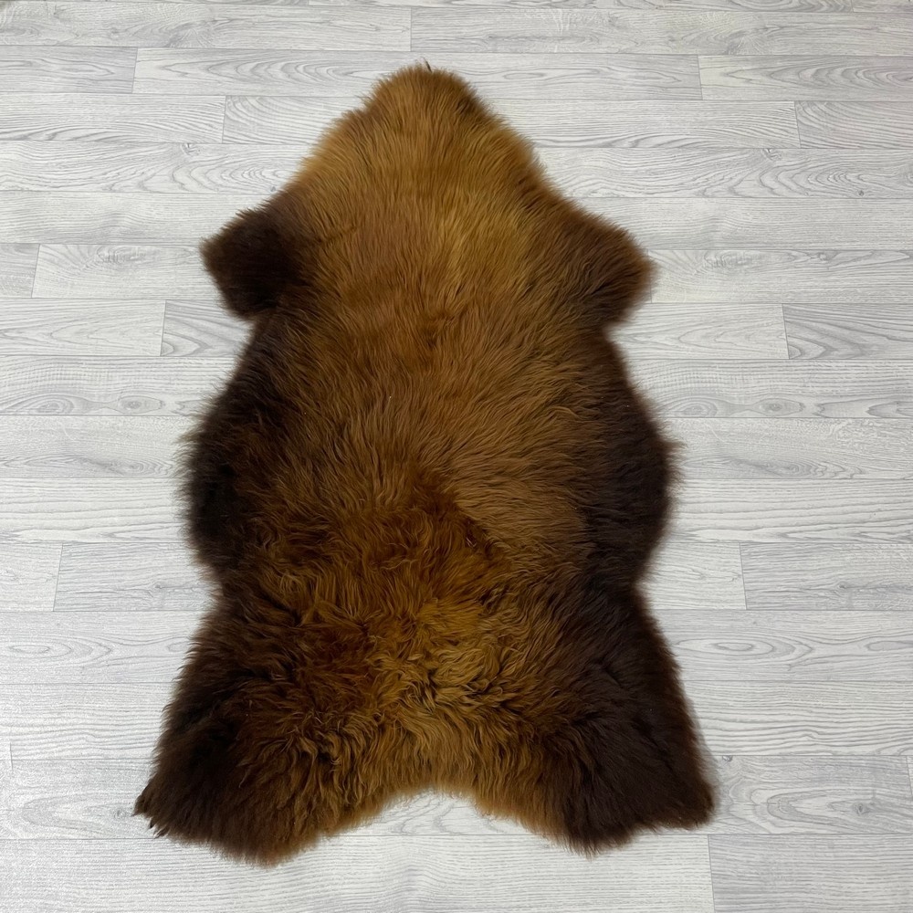 Lederstore Schapenvacht Scandinavian bruin 120x75cm L