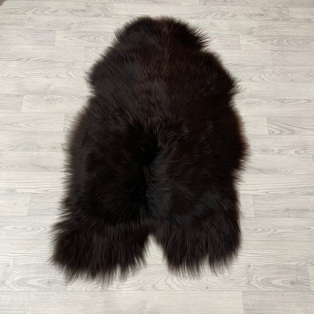 Lederstore IJslander schapenvacht zwart bruin 125x75cm XL