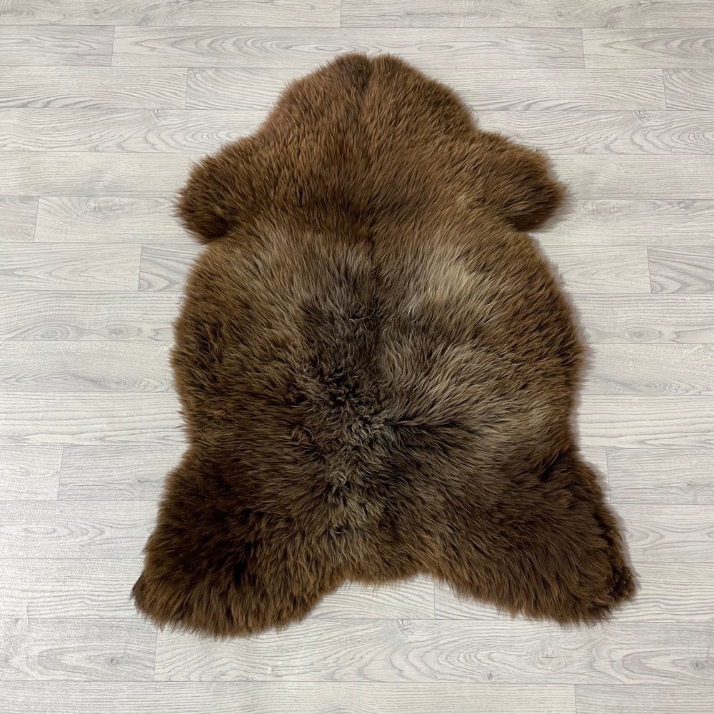 Lederstore Schapenvacht bruin 110x80cm M