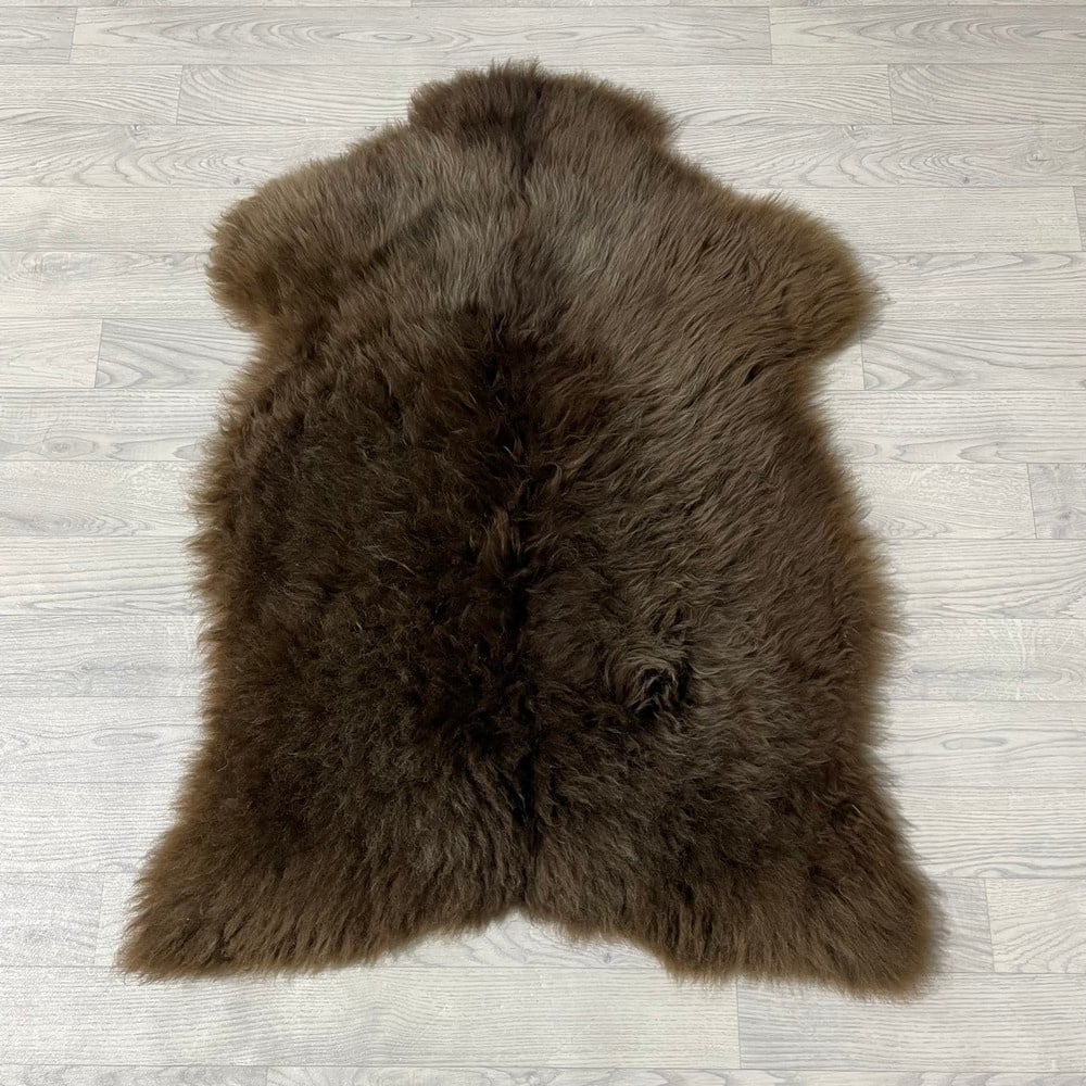 Lederstore Schapenvacht bruin 110x80cm