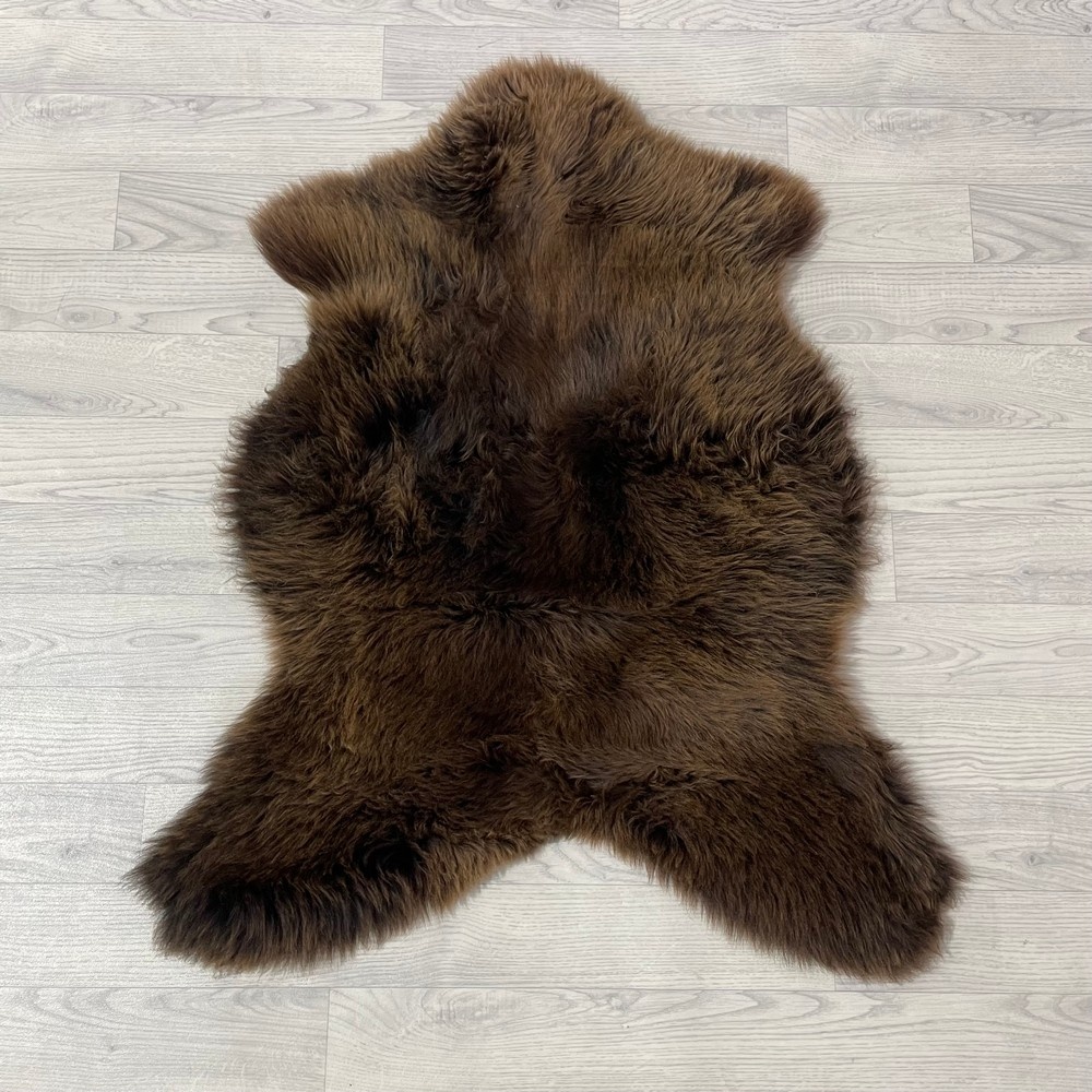 Lederstore Schapenvacht bruin 95x80cm