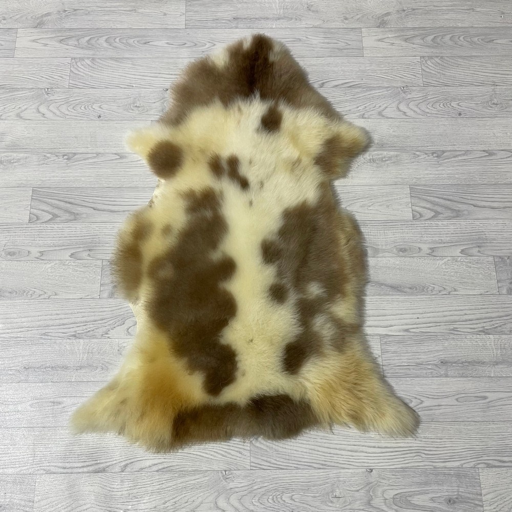 Lederstore Schapenvacht creme bruin 105x80cm