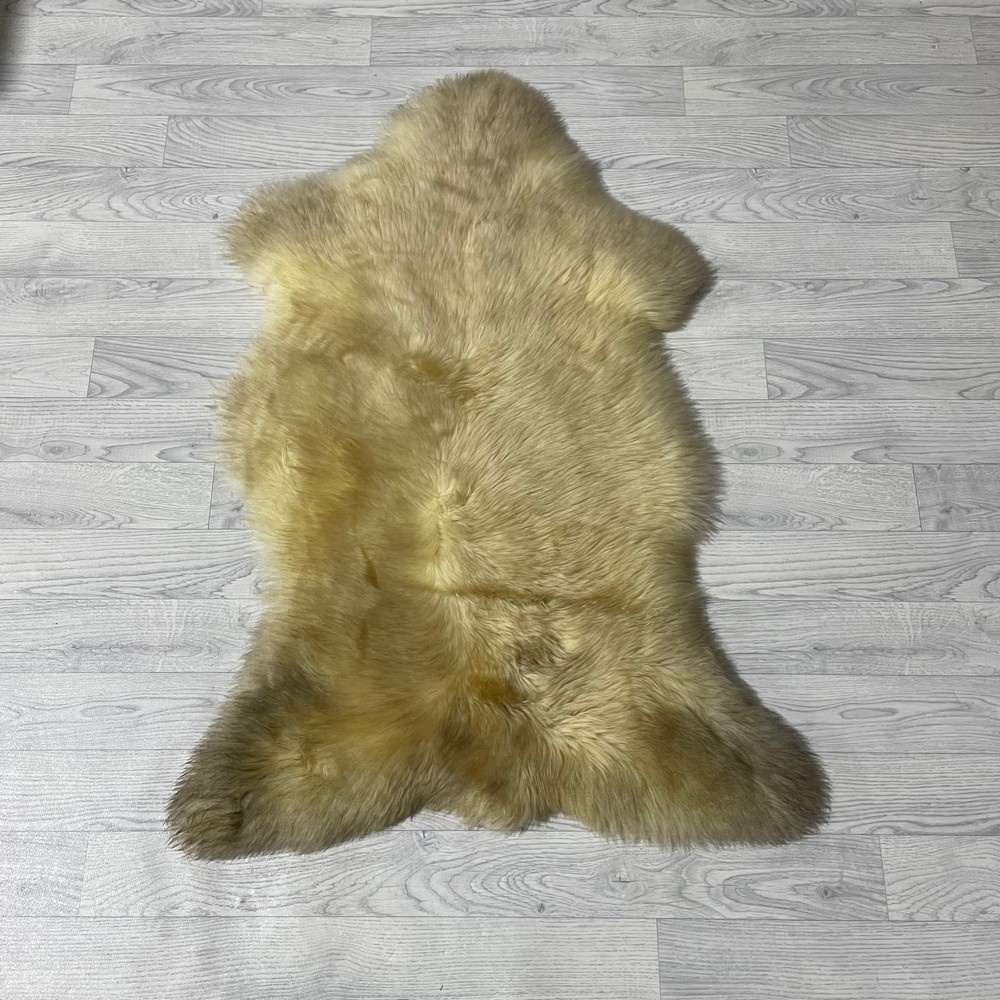 Lederstore Schapenvacht creme bruin 115x75cm