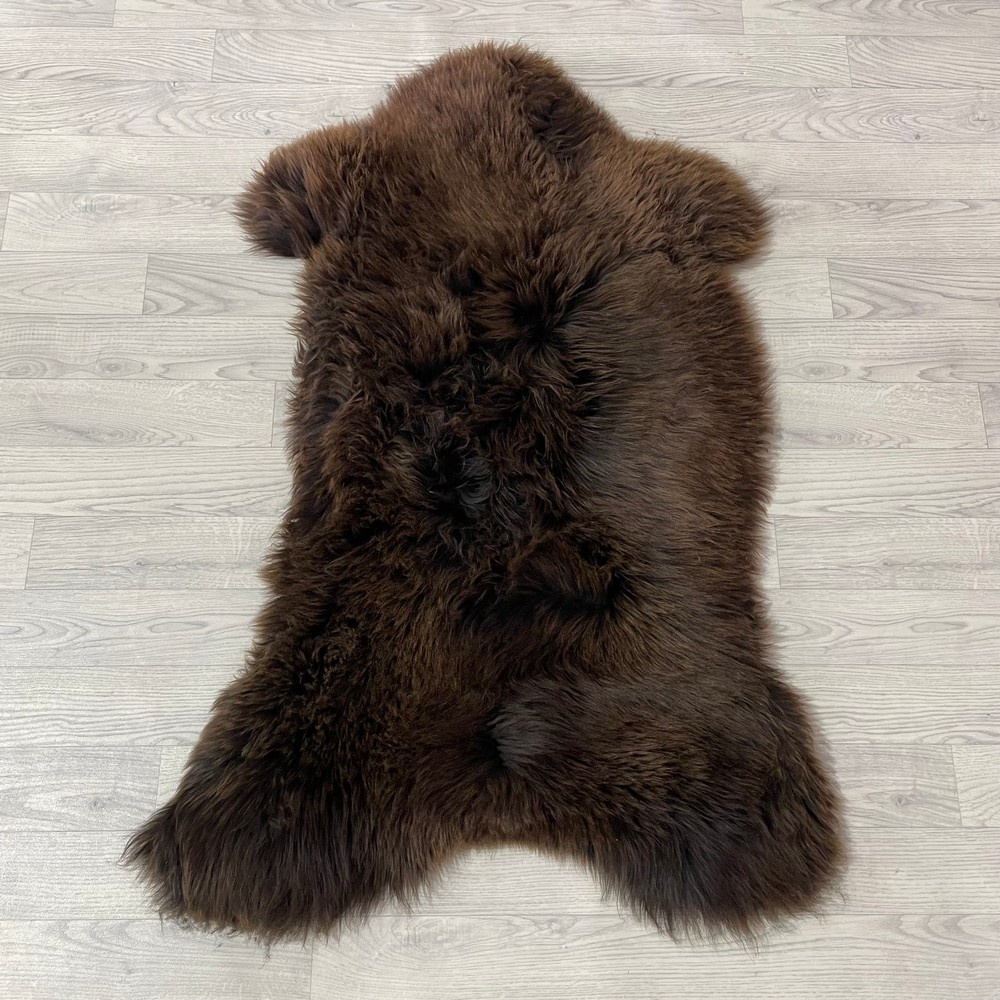Lederstore Schapenvacht bruin 120x80cm