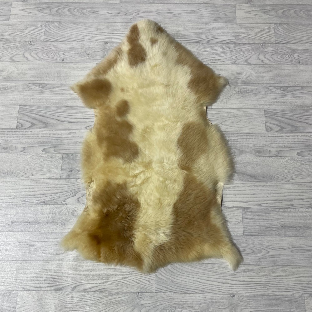 Lederstore Schapenvacht creme bruin 100x65cm
