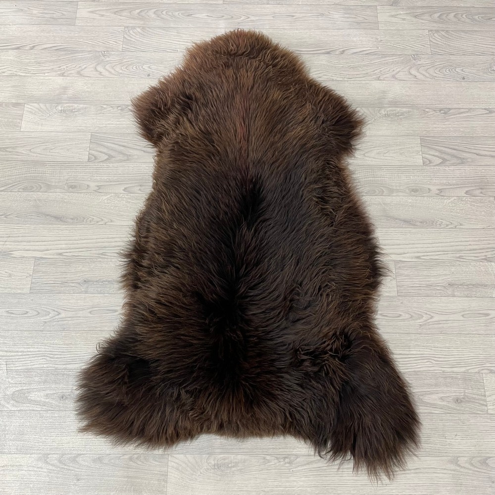 Lederstore Schapenvacht bruin 120x80cm