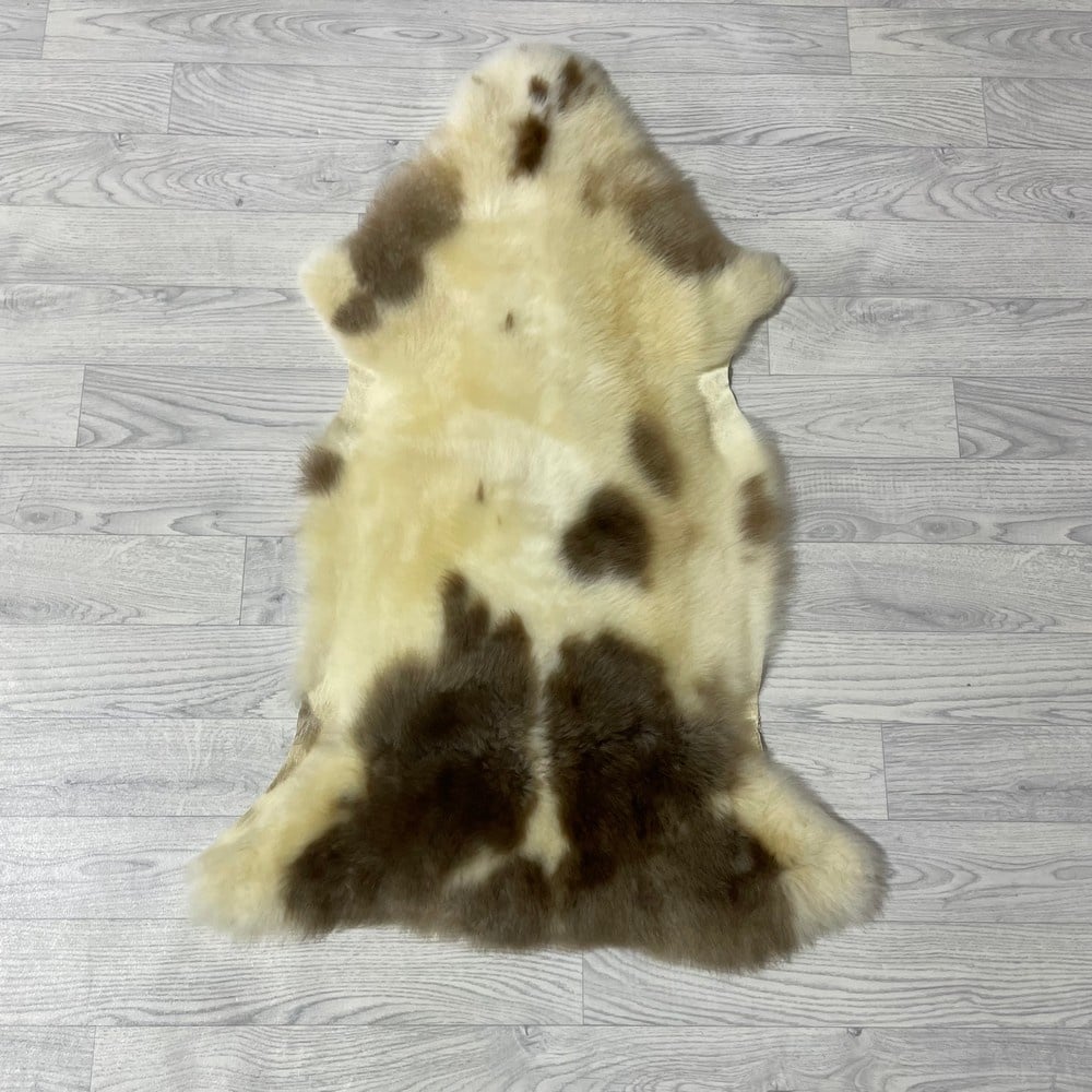 Lederstore Schapenvacht creme bruin 100x70cm