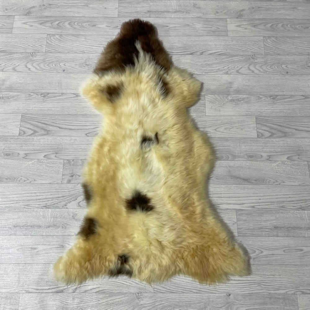 Lederstore Schapenvacht creme bruin 110x70cm