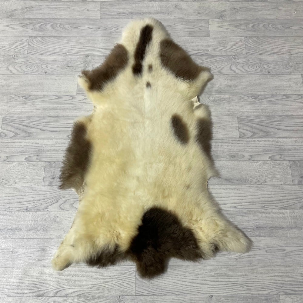 Lederstore Schapenvacht creme bruin 110x70cm