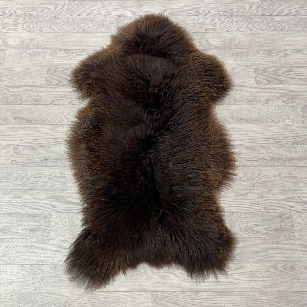 Lederstore Schapenvacht bruin 115x70cm