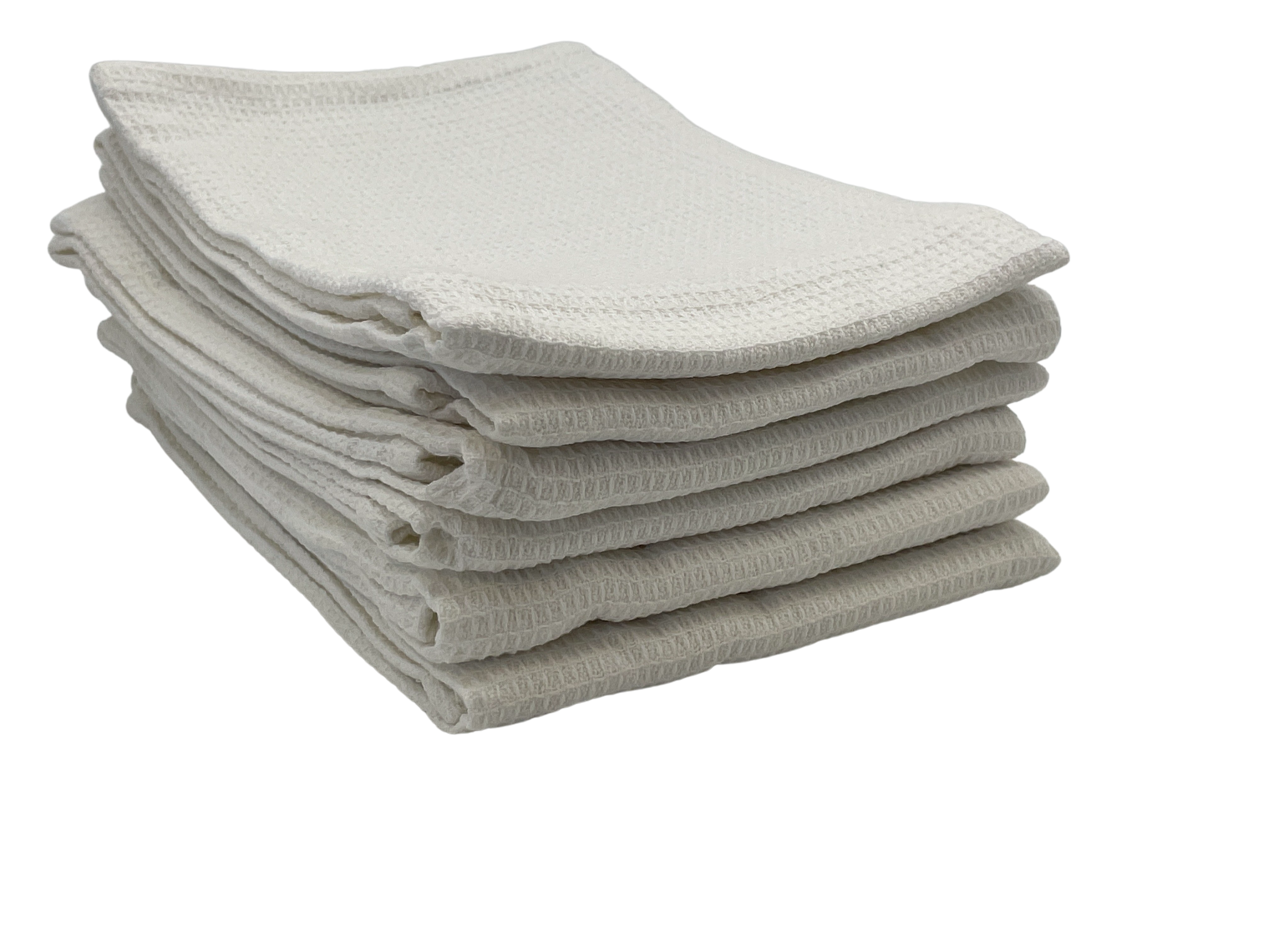 Kade 171 Luxe theedoeken - Wit - Handdoek - Keukendoek - Gewafelde theedoek - Katoen - 45x65cm - Set van 6
