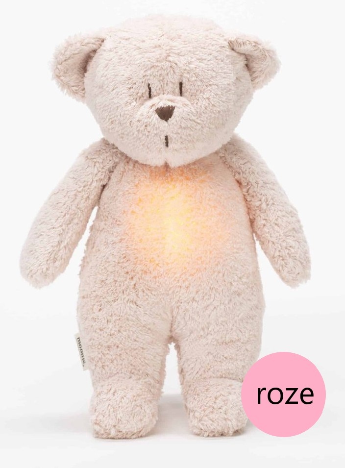 Moonie The Humming Bear Roze Natur 2.0 - hartslag knuffel - beer